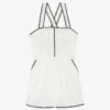 CLAUDIE PIERLOT Contrast Embroidered-trim Cotton Jumpsuit