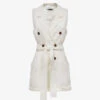 Reiss Florence Notch-lapel Double-breasted Woven Playsuit -Whistles Shop R04103917 IVORY M