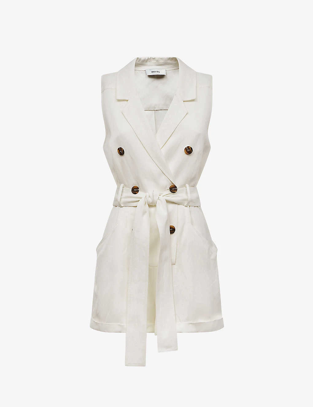 Reiss Florence Notch-lapel Double-breasted Woven Playsuit 3 Reiss Florence Notch-lapel Double-breasted Woven Playsuit