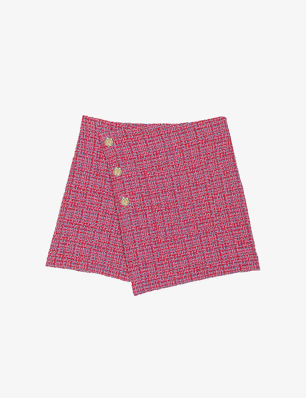 Maje Jolia Checked Asymmetric Tweed Mini Skirt 3 Maje Jolia Checked Asymmetric Tweed Mini Skirt