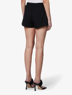 Moretti Mid-rise Cotton Shorts 10 Moretti Mid-rise Cotton Shorts -Whistles Shop R04104259 BLACK ALT03