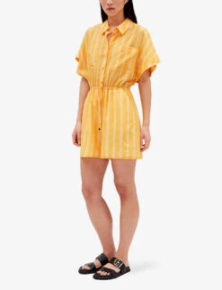 CLAUDIE PIERLOT Joan Leopard-print Belted-waist Cotton Playsuit -Whistles Shop R04105059 DIVERS ALT02