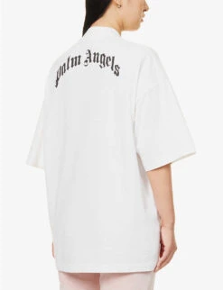 Palm Angels Bear-print Cotton-jersey T-shirt -Whistles Shop R04107185 WHITEBROWN ALT03