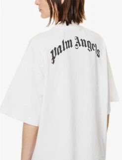 Palm Angels Bear-print Cotton-jersey T-shirt -Whistles Shop R04107185 WHITEBROWN ALT05