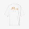 Palm Angels Bear-print Cotton-jersey T-shirt -Whistles Shop R04107185 WHITEBROWN M