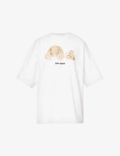 Palm Angels Bear-print Cotton-jersey T-shirt