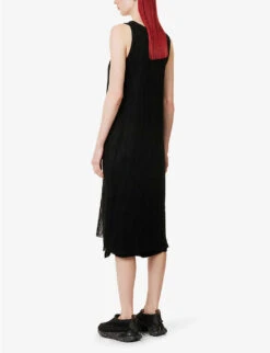 Sleeveless Relaxed-fit Cotton Midi Dress -Whistles Shop R04109277 BLACK ALT03