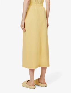 ESSENTIALS Cotton Midi Skirt -Whistles Shop R04111612 LIGHTTUSCAN ALT03