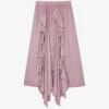 Zadig & Voltaire Jeb Asymmetric-hem Satin Midi Skirt -Whistles Shop R04113370 DEEPPARME M