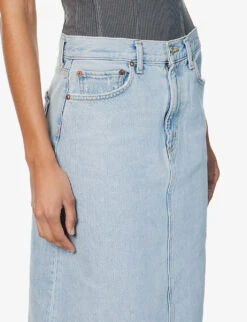 AGOLDE Hilla High-rise Organic-denim Midi Skirt -Whistles Shop R04118098 PRACTICEMIDIND ALT04
