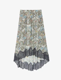 Zadig & Voltaire Joslin Floral-print Woven Midi Skirt