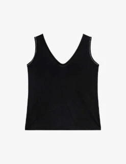 Ted Baker Shavon V-front Relaxed-fit Woven Vest