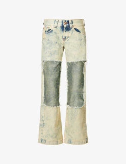 Cut-out Regular-fit High-rise Jeans