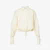 Toteme Boxy-fit Drawstring Hem Woven Shirt -Whistles Shop R04124843 VANILLA M