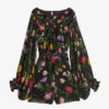 Ted Baker Floral-print Woven Mini Dress -Whistles Shop R04125142 BLACK M
