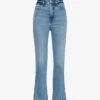 GOOD AMERICAN Good Curve Straight-leg Mid-rise Cotton-blend Jeans -Whistles Shop R04125884 INDIGO390 M