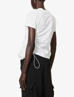 Pocket-embellished Cotton-jersey T-shirt -Whistles Shop R04127332 WHITE ALT03