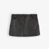 THE KOOPLES Side-spit Leather Mini Skirt -Whistles Shop R04127964 BLA01 M
