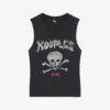 THE KOOPLES Skull-print Sleeveless Cotton T-shirt -Whistles Shop R04129062 BLA55 M
