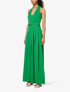 ME AND EM Wide-leg Woven Jumpsuit -Whistles Shop R04129164 CLOVERLEAF ALT02