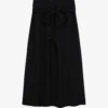 THE KOOPLES Belted Low-waist Woven Maxi Skirt -Whistles Shop R04131158 BLA01 M