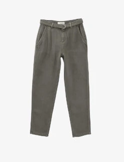 Ikks Baggy Buckle-belt Tapered-leg Mid-rise Jeans