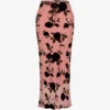 Imaan Floral Velvet Devore-embroidered Stretch-woven Maxi Skirt -Whistles Shop R04133537 DUSTYPINK M