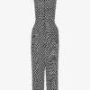 Whistles Checkerboard-pattern Ankle-length Woven Jumpsuit -Whistles Shop R04135051 BLACK M