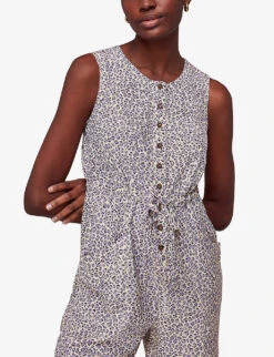 Whistles Dashed Jess Leopard-print Woven Jumpsuit -Whistles Shop R04135052 ALT02