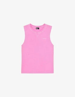 THE KOOPLES Embroidered-logo Sleeveless Cotton T-shirt