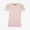 Whistles Frill-sleeved Round-neck Cotton-jersey T-shirt -Whistles Shop R04140098 PALEPINK M