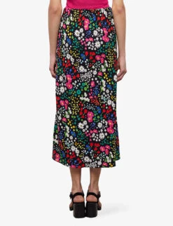 THE KOOPLES Floral-print Woven Midi Skirt -Whistles Shop R04140789 MU01 ALT03