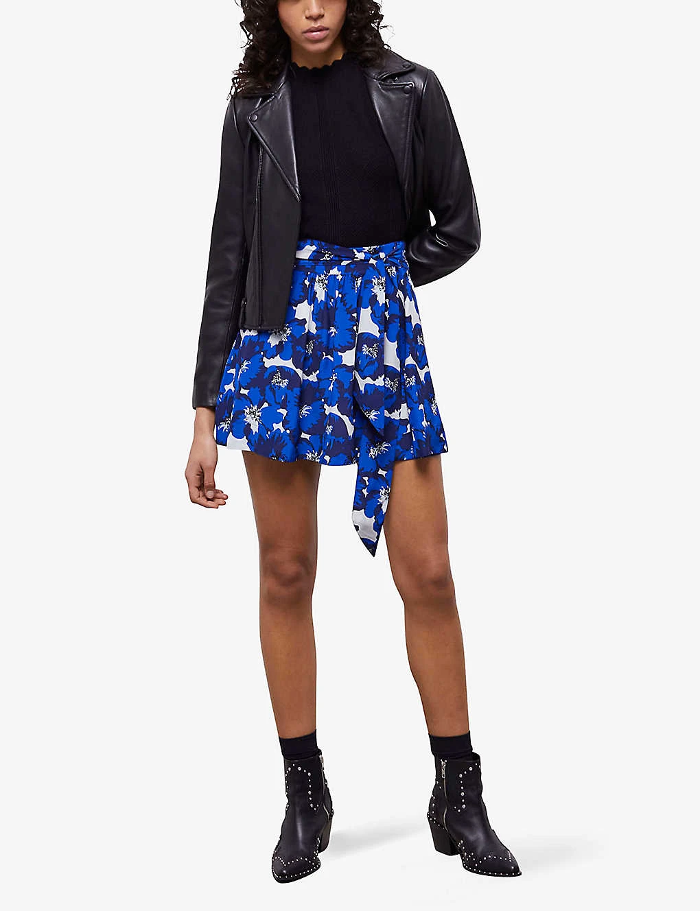 THE KOOPLES Floral-print Silk Mini Skirt 3 THE KOOPLES Floral-print Silk Mini Skirt - Image 2
