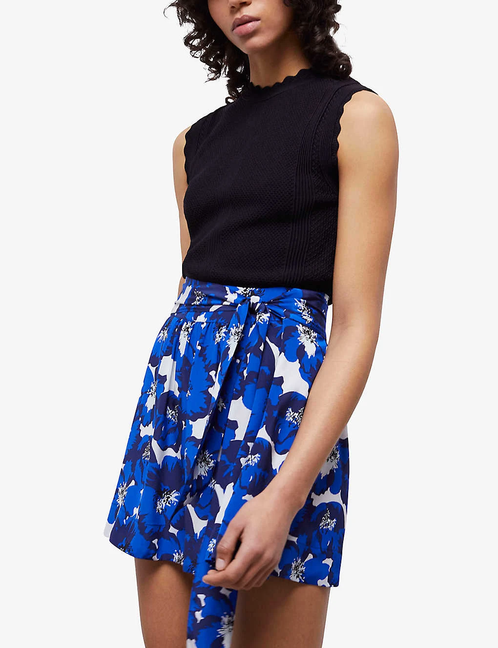 THE KOOPLES Floral-print Silk Mini Skirt 4 THE KOOPLES Floral-print Silk Mini Skirt - Image 3