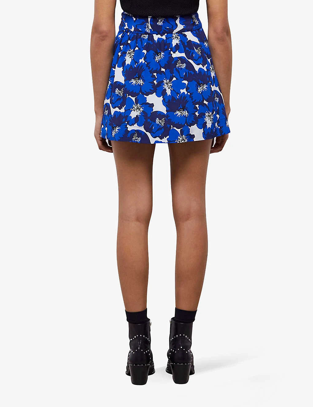 THE KOOPLES Floral-print Silk Mini Skirt 5 THE KOOPLES Floral-print Silk Mini Skirt - Image 4