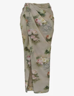 Vesper Floral-print Stretch-woven Maxi Skirt