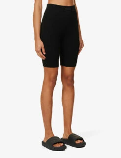 ESSENTIALS Sport High-rise Knitted Shorts -Whistles Shop R04142431 JETBLACK ALT02