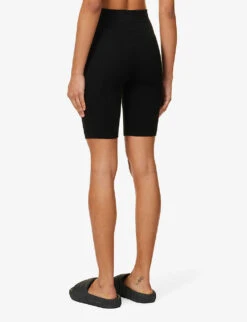 ESSENTIALS Sport High-rise Knitted Shorts -Whistles Shop R04142431 JETBLACK ALT03