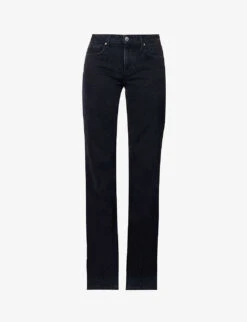 Paige Sonja Brand-patch Wide-leg Mid-rise Recycled-denim Jeans