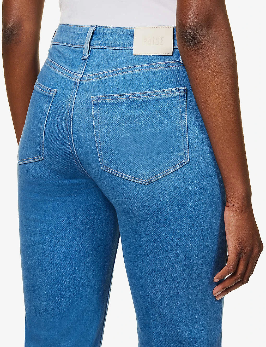 Paige Leenah Flared-leg High-rise Stretch-denim Jeans 8 Paige Leenah Flared-leg High-rise Stretch-denim Jeans - Image 6