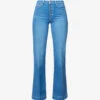 Paige Leenah Flared-leg High-rise Stretch-denim Jeans -Whistles Shop R04144096 MIDBLUEMINIMALWASH M