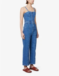 Paige Brooklyn Sleeve-less Stretch-woven Jumpsuit -Whistles Shop R04144142 DELIA ALT02