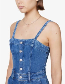 Paige Brooklyn Sleeve-less Stretch-woven Jumpsuit -Whistles Shop R04144142 DELIA ALT04