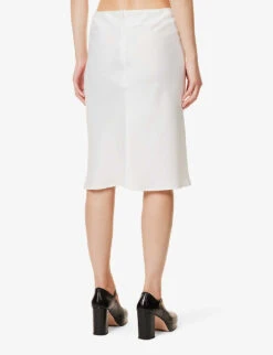 Trimiti Lace-trim Satin Midi Skirt 10 Trimiti Lace-trim Satin Midi Skirt -Whistles Shop R04147086 WHITE ALT03