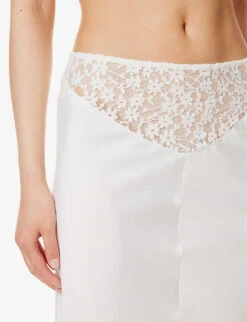 Trimiti Lace-trim Satin Midi Skirt 11 Trimiti Lace-trim Satin Midi Skirt -Whistles Shop R04147086 WHITE ALT04