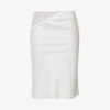 Trimiti Lace-trim Satin Midi Skirt -Whistles Shop R04147086 WHITE M