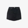 AGOLDE Parker High-rise Organic-denim Mini Skirt -Whistles Shop R04148480 BEGULEWASHEDBLACK M