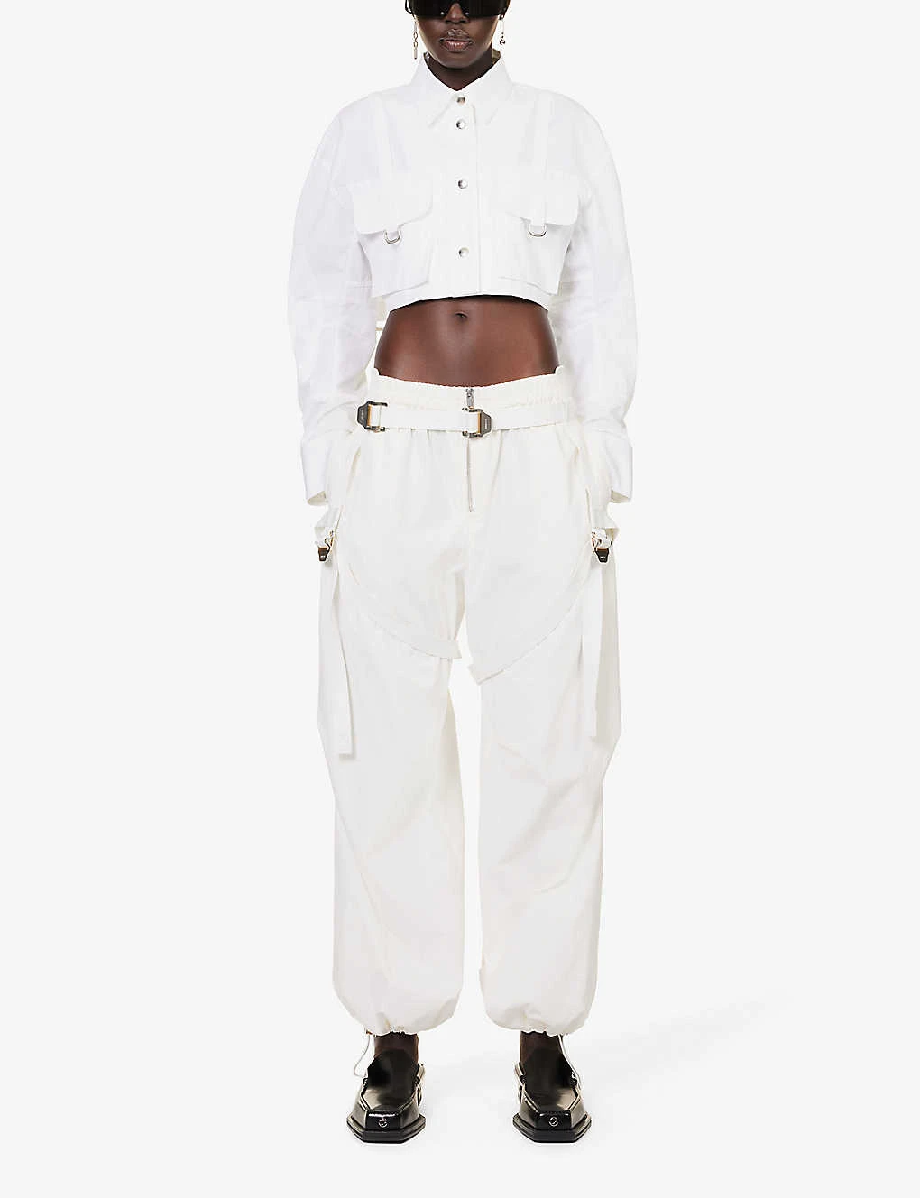 Cropped Patch-pocket Cotton Shirt 4 Cropped Patch-pocket Cotton Shirt - Image 2