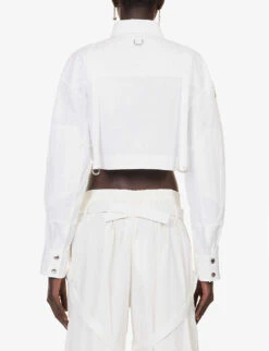 Cropped Patch-pocket Cotton Shirt 10 Cropped Patch-pocket Cotton Shirt -Whistles Shop R04148952 WHITEWHIT ALT03