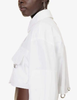 Cropped Patch-pocket Cotton Shirt 11 Cropped Patch-pocket Cotton Shirt -Whistles Shop R04148952 WHITEWHIT ALT04